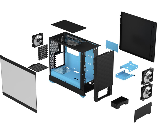 FRACTAL DESIGN Pop Air TG Clear Tint RGB cyan core FD-C-POR1A-02 - 1051250 - zdjęcie 11
